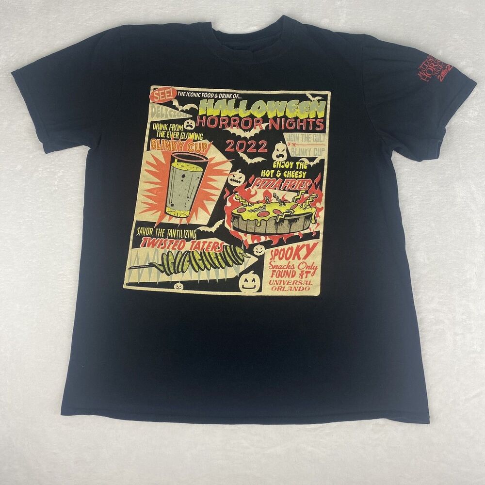 Universal Studios Horror Nights 2022 Graphic Shirt Adult Medium Black Halloween